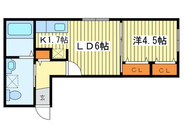 grandir北大前の物件間取画像